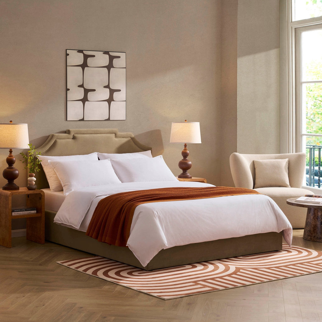 Delphi Ottoman Storage Bed - Latte - DUSK