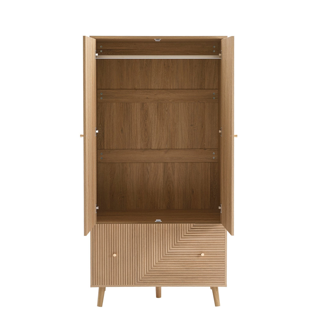 Dora 2 Door Wardrobe - Light Wood - DUSK