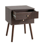 Dora 2 Drawer Nightstand - Walnut - DUSK