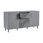 Dora Large Sideboard with Drawers - Light Grey - DUSK