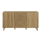 Dora Large Sideboard with Drawers - Light Wood - DUSK