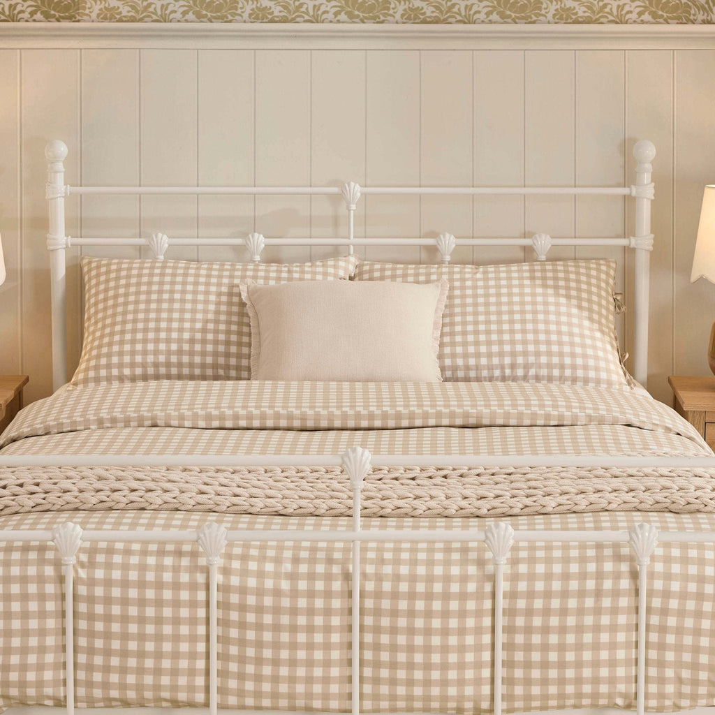 Dorset Metal Bed Frame - White - DUSK
