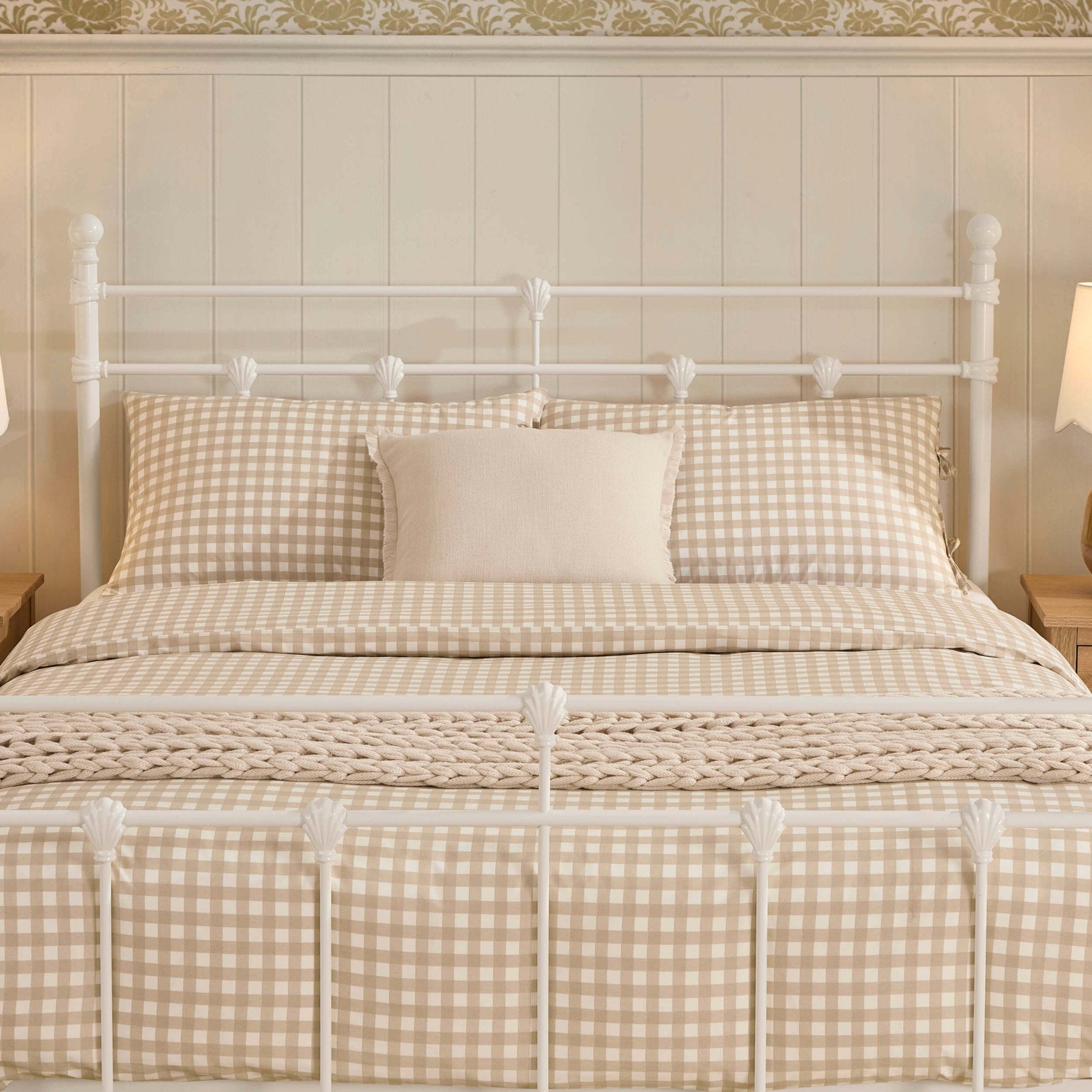 Dorset Metal Bed Frame - White - DUSK