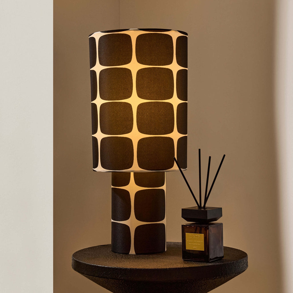 Drew Geometric Table Lamp - Black/White - DUSK
