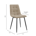 Eden Set Of 2 Dining Chairs - Faux Leather - Brown - DUSK