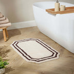 Elba Border Bath Mat - Vanilla & Chocolate - DUSK