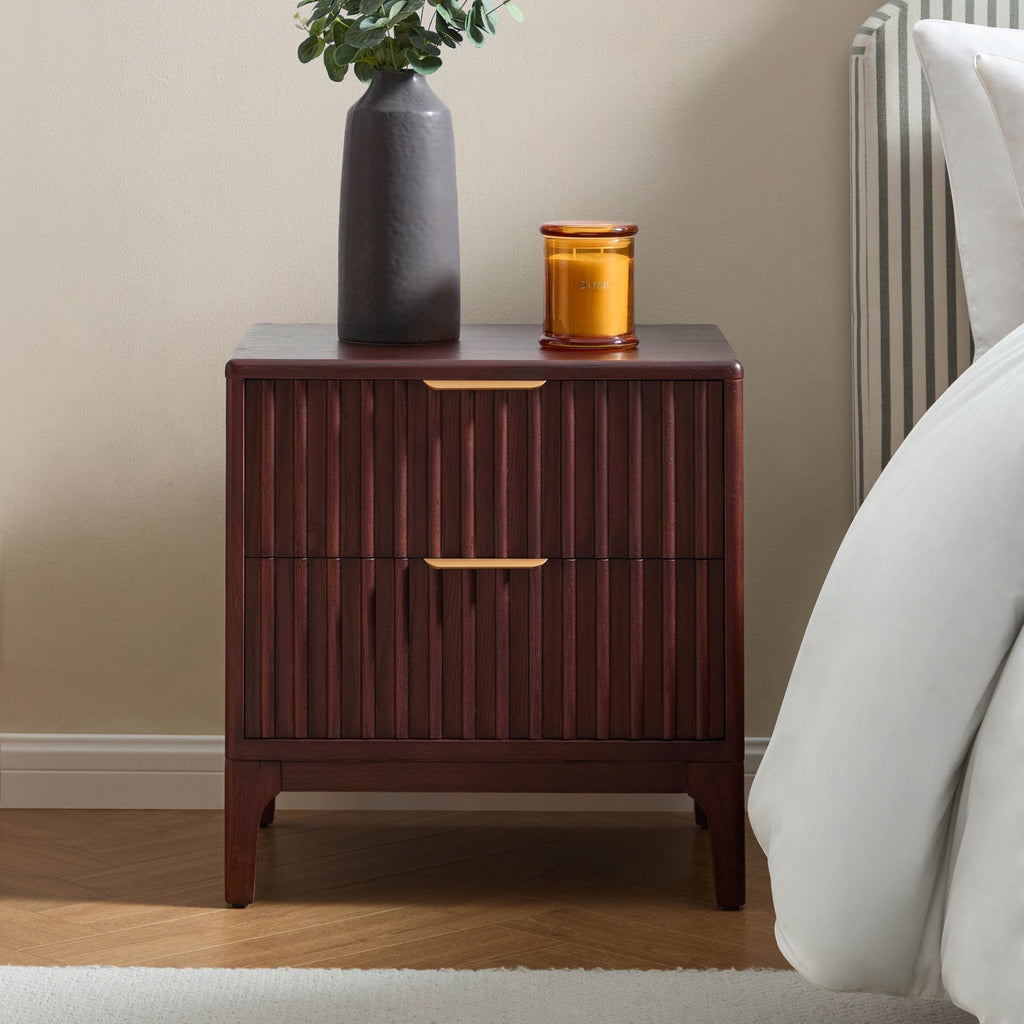 Elena Bedside Table - Mahogany - DUSK