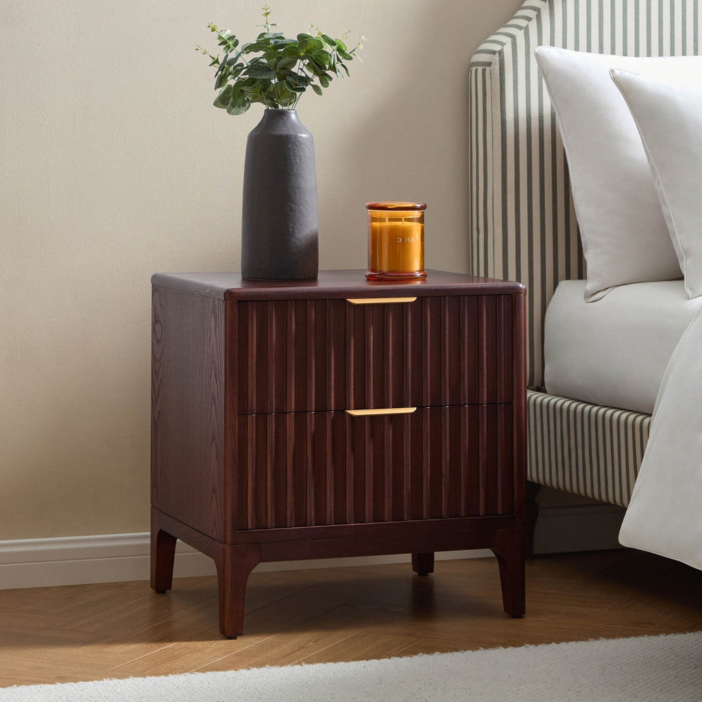 Elena Bedside Table - Mahogany - DUSK