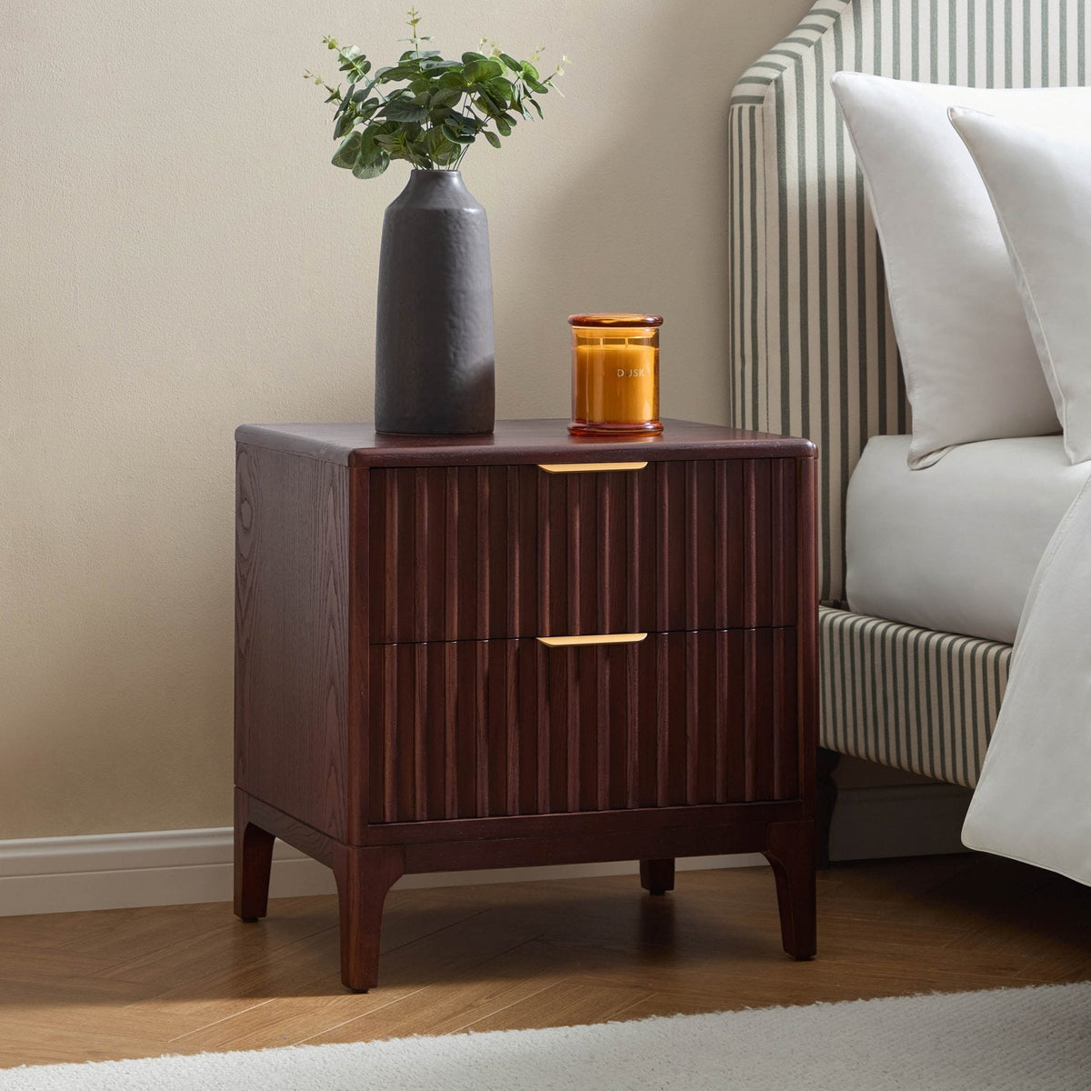 Elena Bedside Table - Mahogany - DUSK
