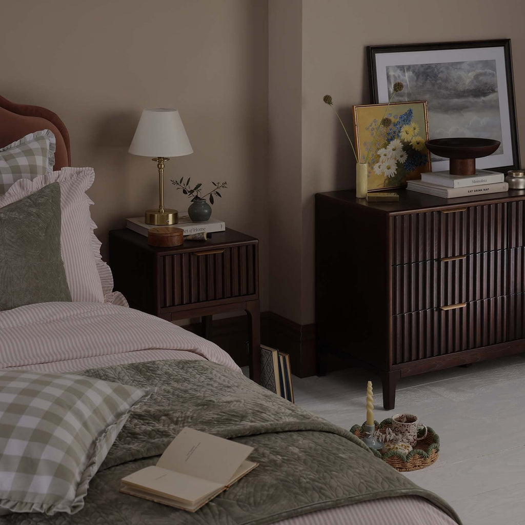 Elena Wood Veneer 6 Drawer Chest - Walnut - DUSK