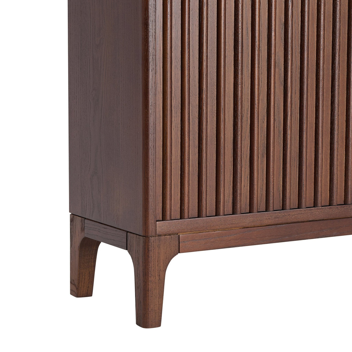 Elena Wood Veneer Shoe Storage Unit - Walnut - DUSK