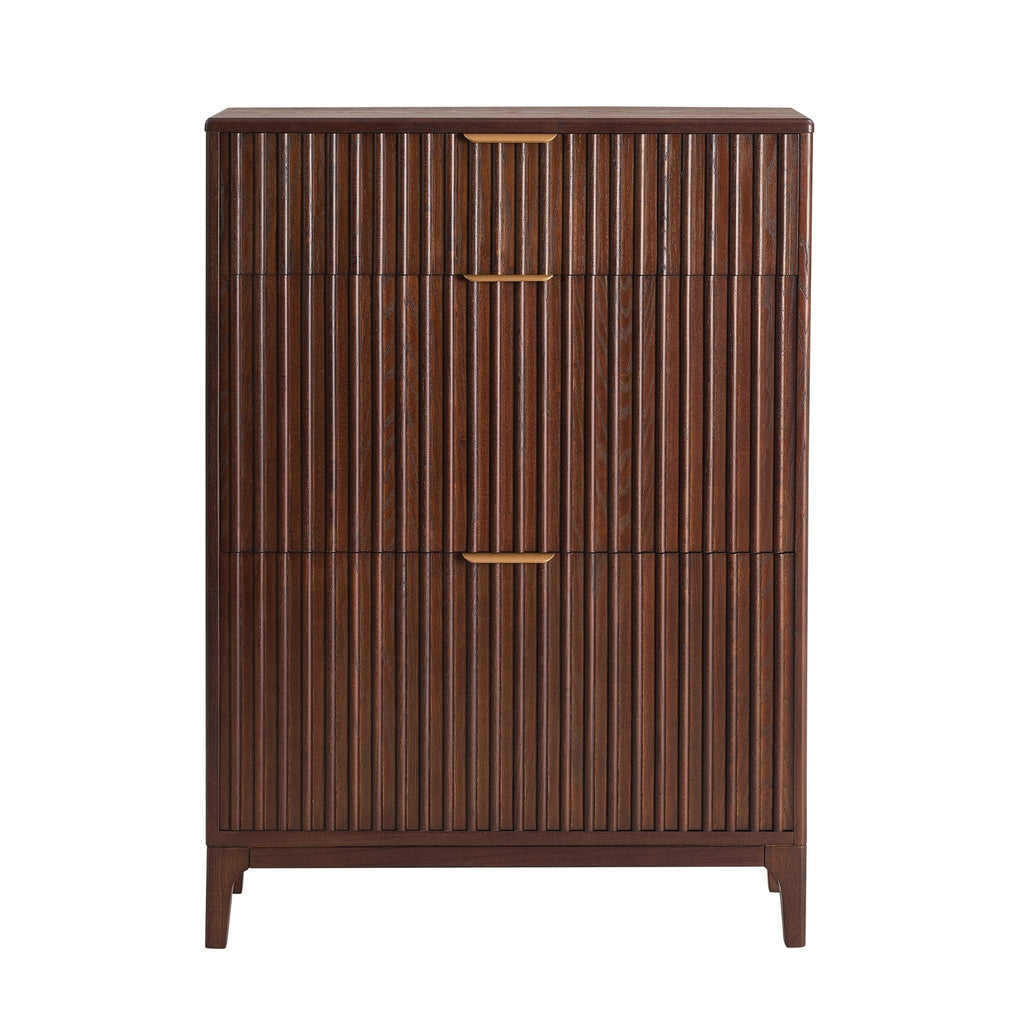 Elena Wood Veneer Shoe Storage Unit - Walnut - DUSK