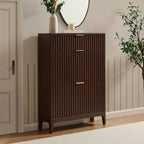Elena Wood Veneer Shoe Storage Unit - Walnut - DUSK