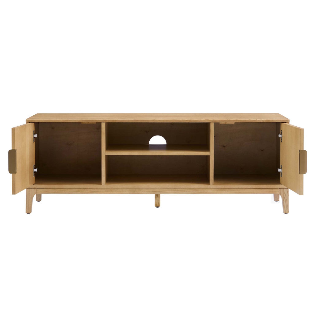 Elena Wood Veneer TV Unit - Light Wood - DUSK
