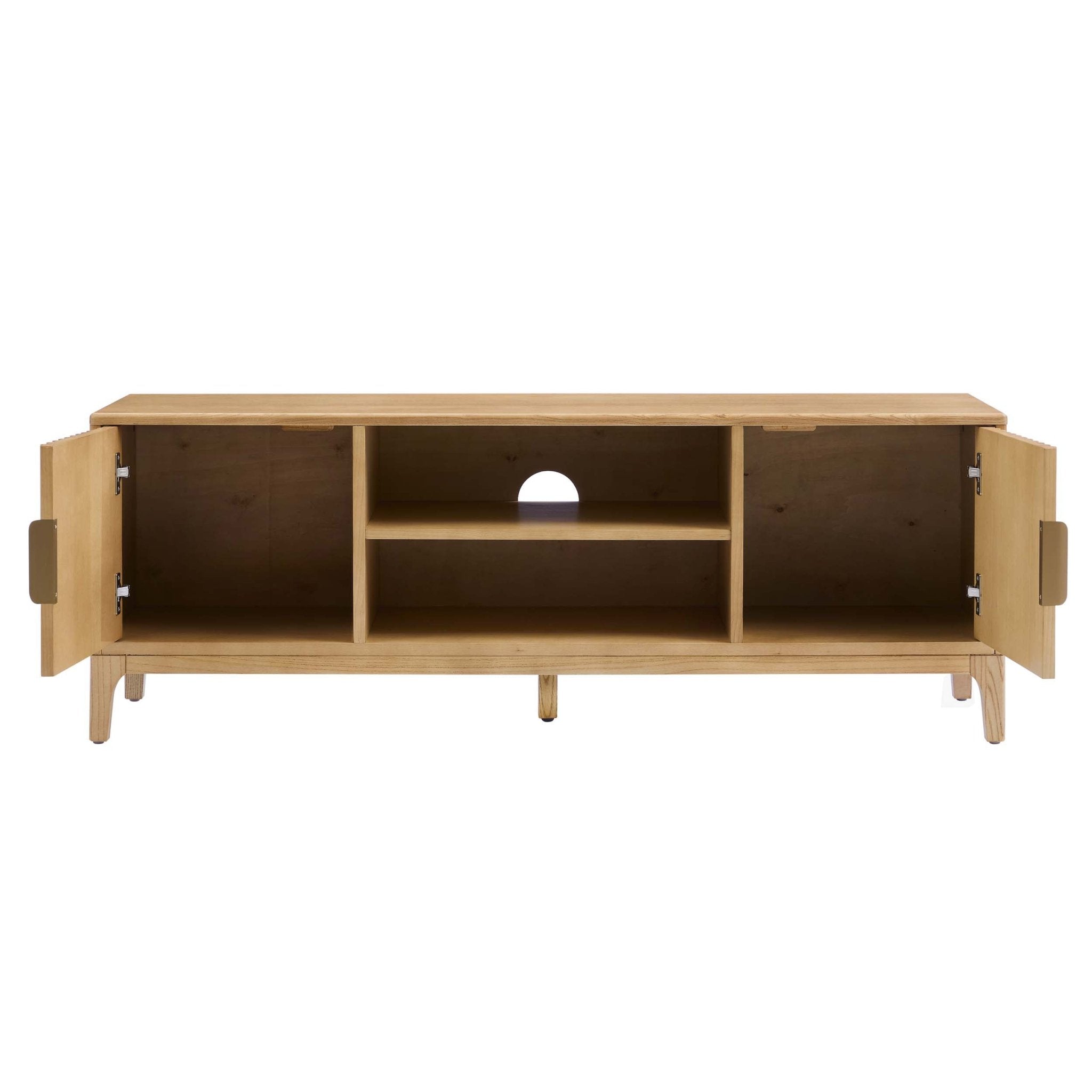 Elena Wood Veneer TV Unit - Light Wood - DUSK