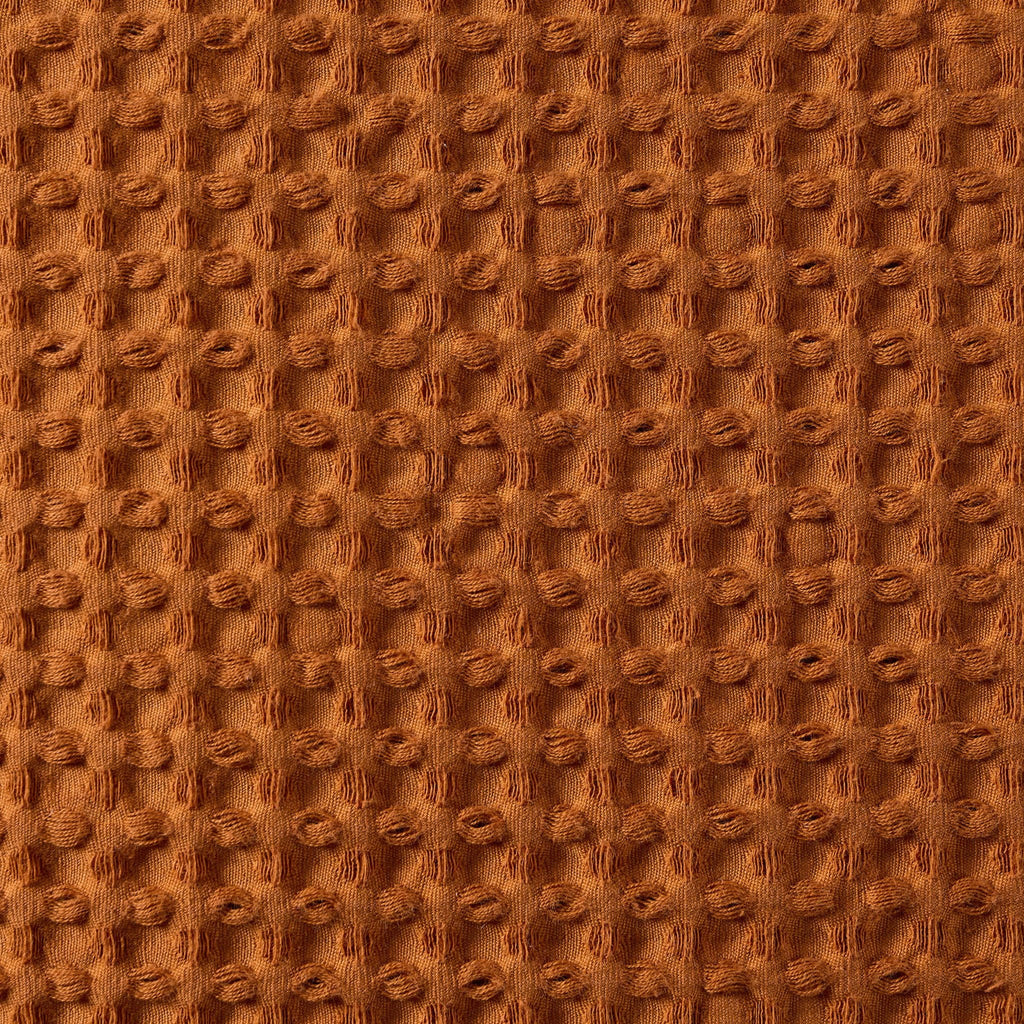 Eleni Cotton Waffle Stonewash Cushion Cover - Orange - DUSK