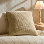 Eleni Cotton Waffle Stonewash Sofa Cushion Cover - Natural - DUSK