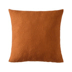 Eleni Cotton Waffle Stonewash Sofa Cushion Cover - Orange - DUSK