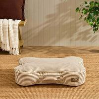 Elio Bone Shaped Striped Pillow Bed - Natural - DUSK