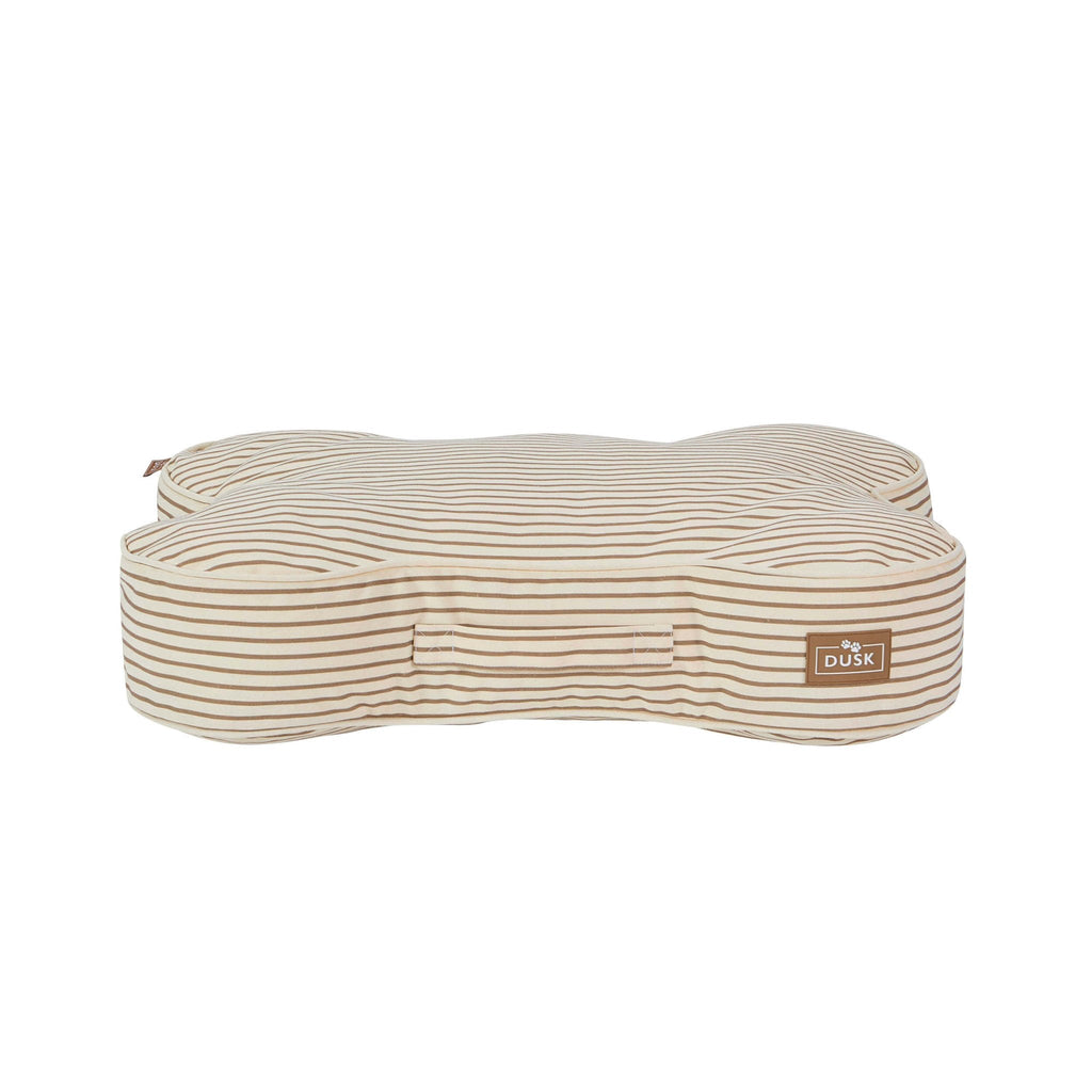 Elio Bone Shaped Striped Pillow Bed - Natural - DUSK