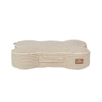 Elio Bone Shaped Striped Pillow Bed - Natural - DUSK