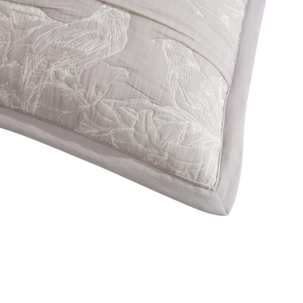 Embroidered Bird Cushion Cover - Cloud Grey - DUSK
