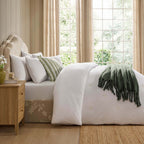 Emily 100% Cotton Broderie Anglaise Duvet Cover & Pillowcase Set - White - DUSK