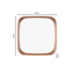 Ernie Retro Square Wood Mirror - Mid Wood - DUSK