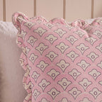 Esme 100% Cotton Printed Scallop Cushion Cover - Pink - DUSK
