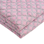 Esme 100% Cotton Printed Scallop Reversible Bedspread - Pink - DUSK