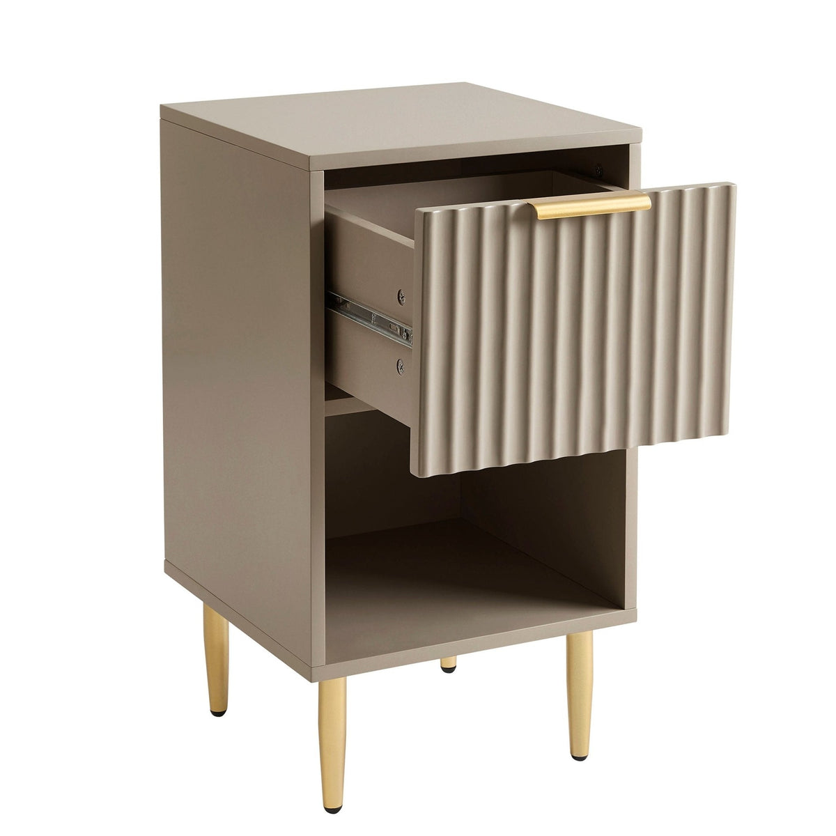 Evie 1 Drawer Nightstand - Taupe - DUSK