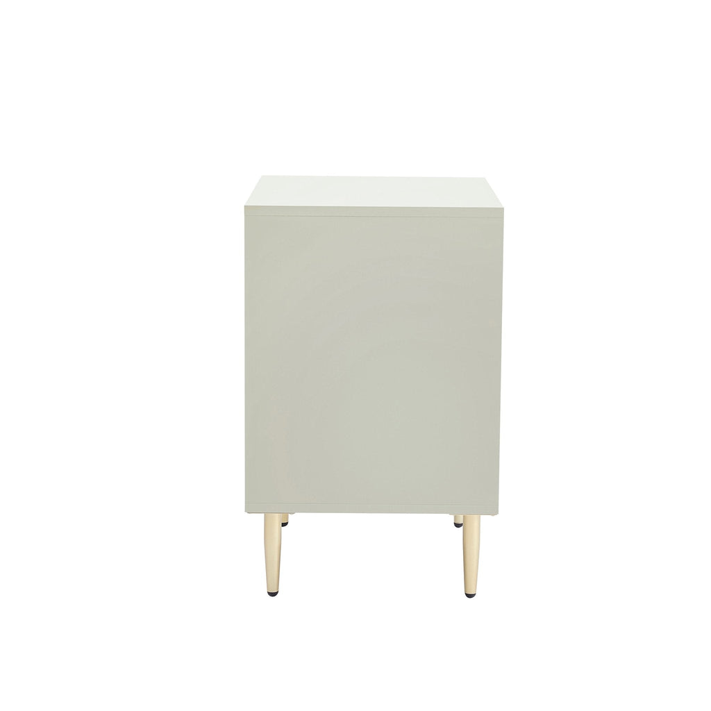 Evie 2 Drawer Bedside Table - Sage Green - DUSK