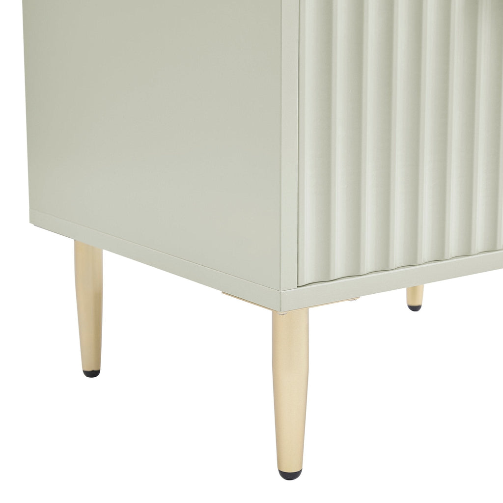 Evie 2 Drawer Bedside Table - Sage Green - DUSK