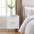Evie 2 Drawer Bedside Table - Warm White - DUSK