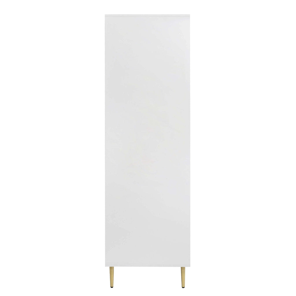 Evie 3 Door Wardrobe with Drawers - Warm White - DUSK