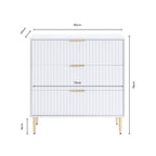 Evie 3 Drawer Chest - Sage Green - DUSK