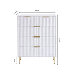 Evie 5 Drawer Chest - Wood Effect - DUSK