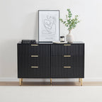 Evie 6 Drawer Chest - Black - DUSK