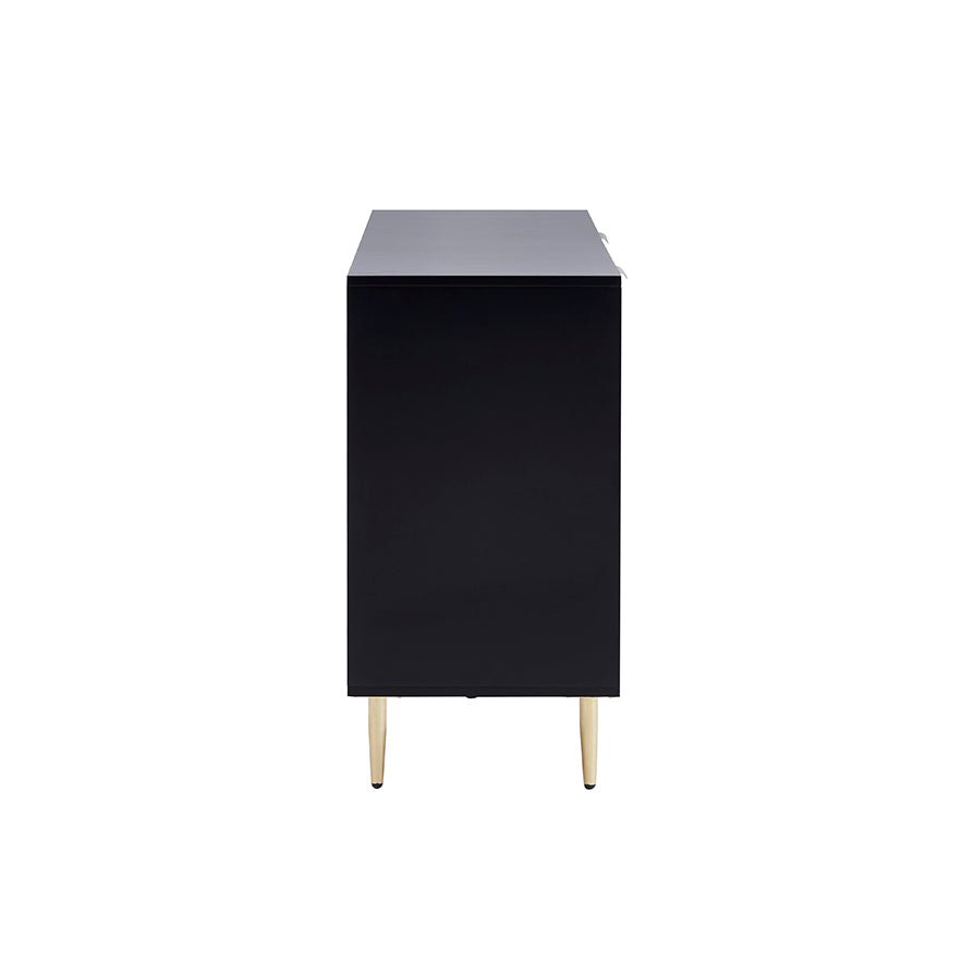 Evie 6 Drawer Chest - Black - DUSK