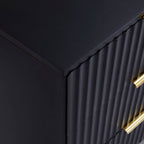 Evie 6 Drawer Chest - Black - DUSK