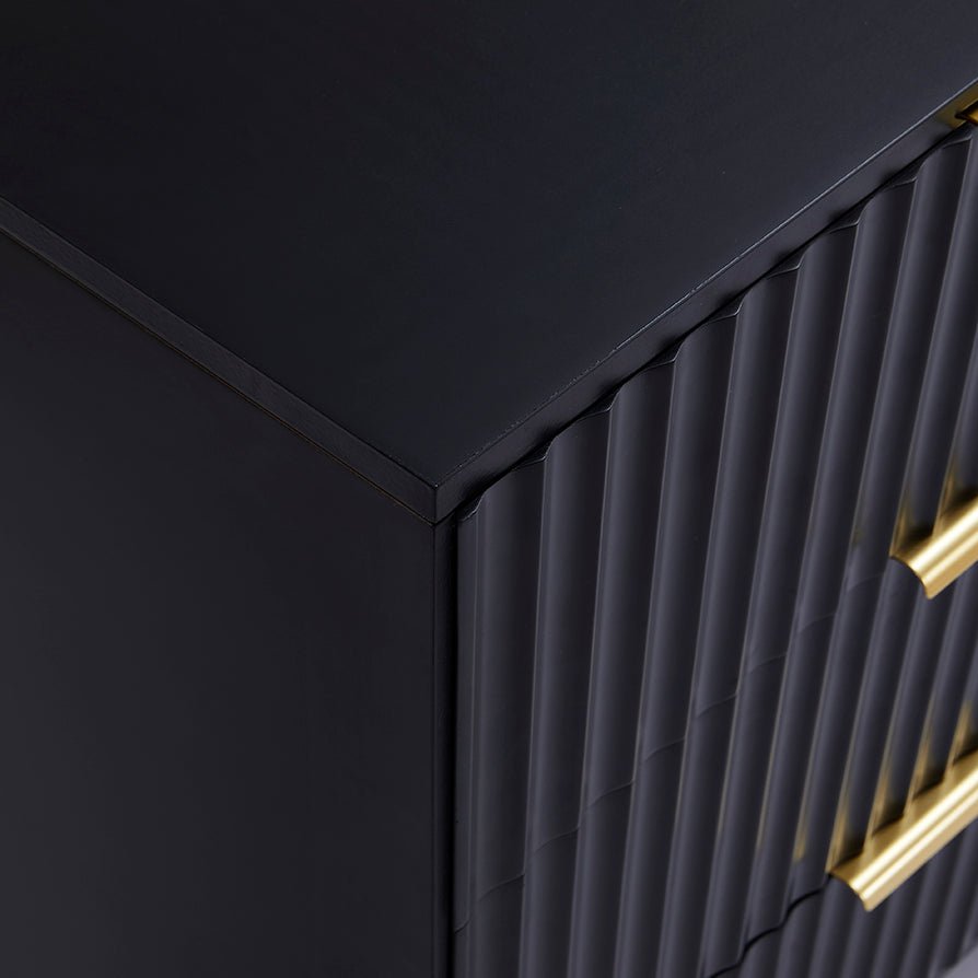 Evie 6 Drawer Chest - Black - DUSK