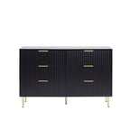 Evie 6 Drawer Chest - Black - DUSK