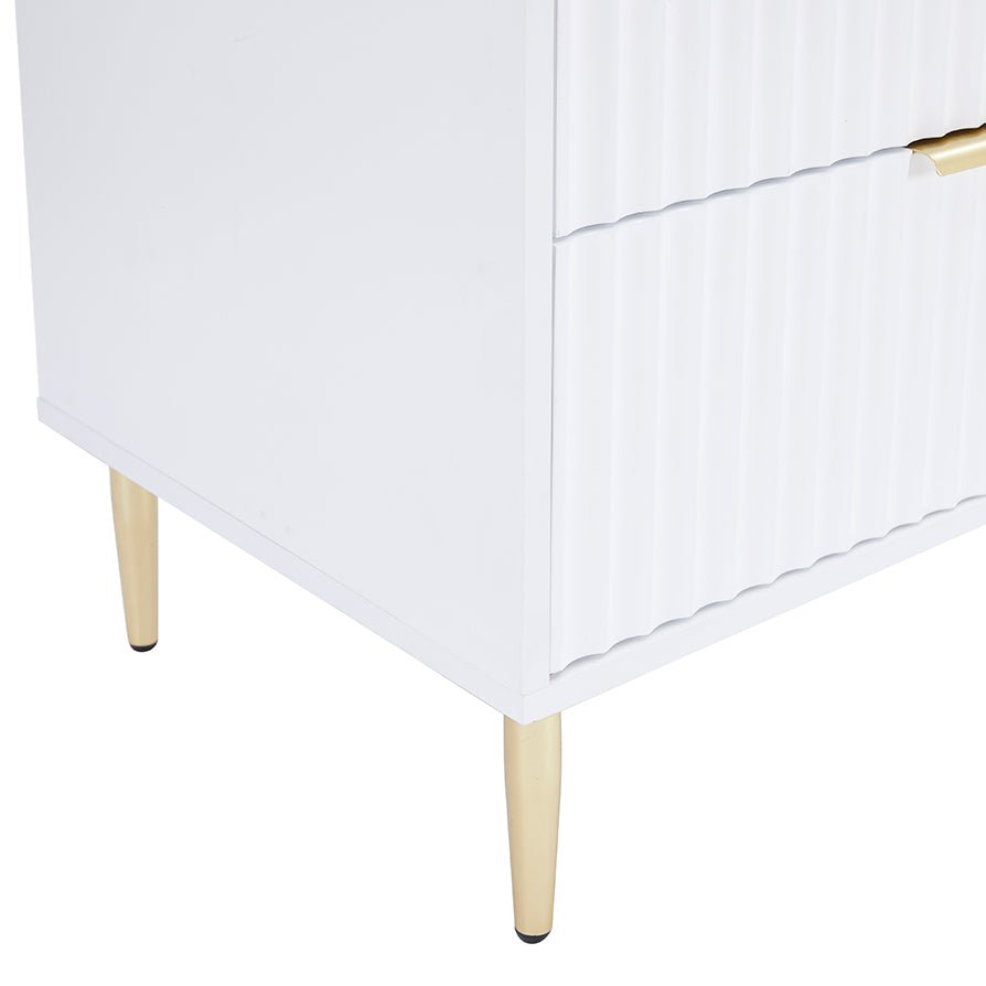 Evie 6 Drawer Chest - Warm White - DUSK