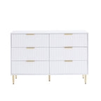 Evie 6 Drawer Chest - Warm White - DUSK