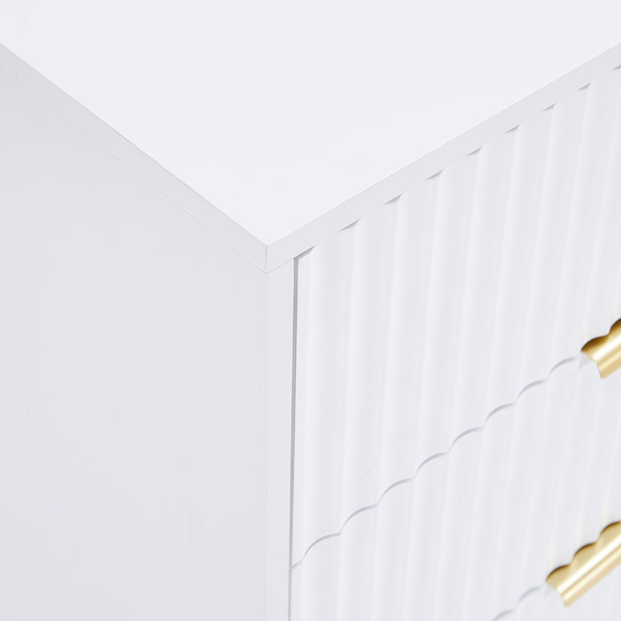 Evie 6 Drawer Chest - Warm White - DUSK