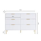 Evie 6 Drawer Chest - Warm White - DUSK