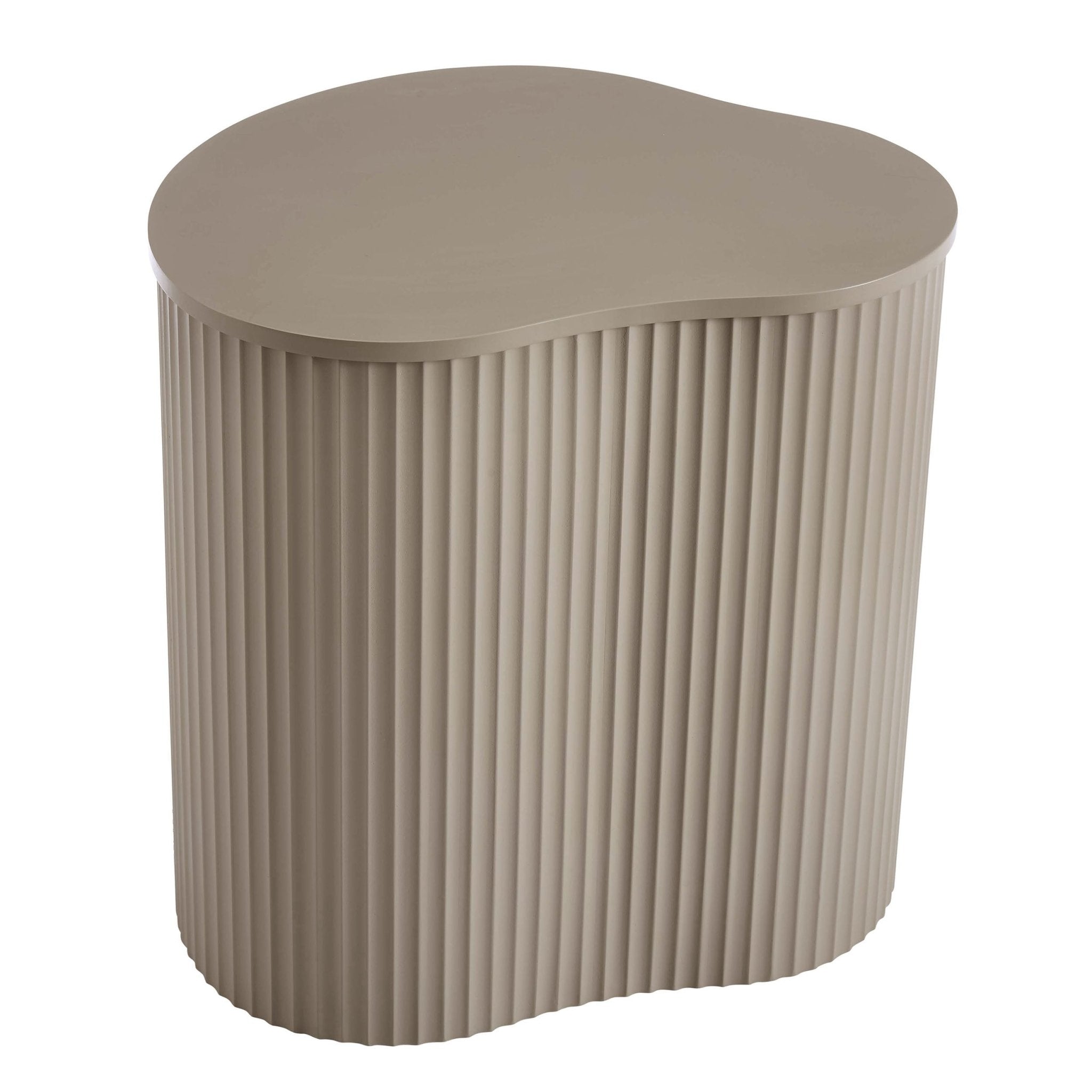 Evie Irregular Side Table - Taupe - DUSK
