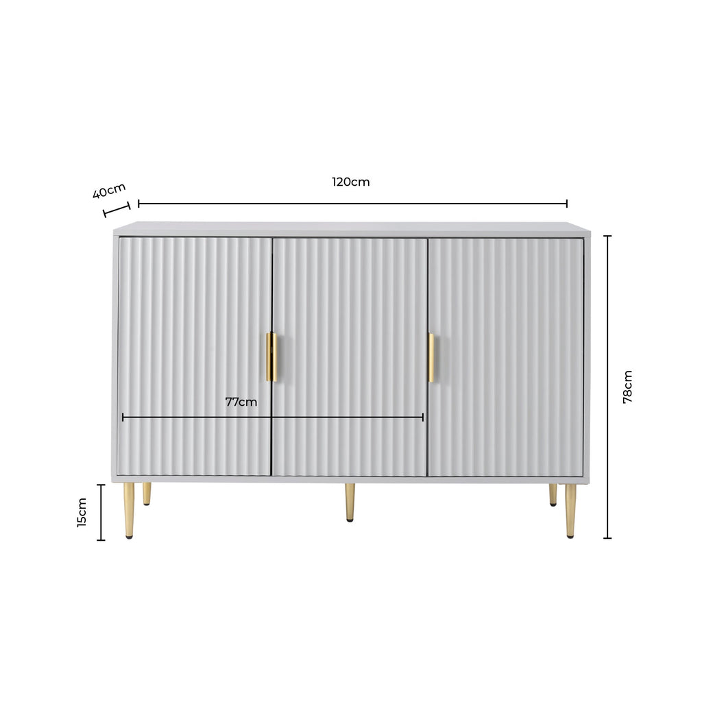 Evie Large Sideboard - Black - DUSK