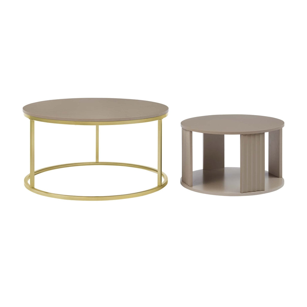 Evie Nesting Coffee Table - Taupe - DUSK