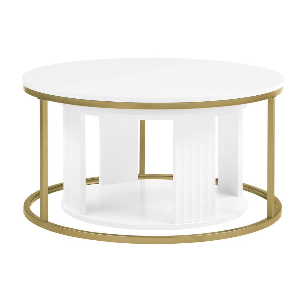 Evie Nesting Coffee Table - Warm White - DUSK
